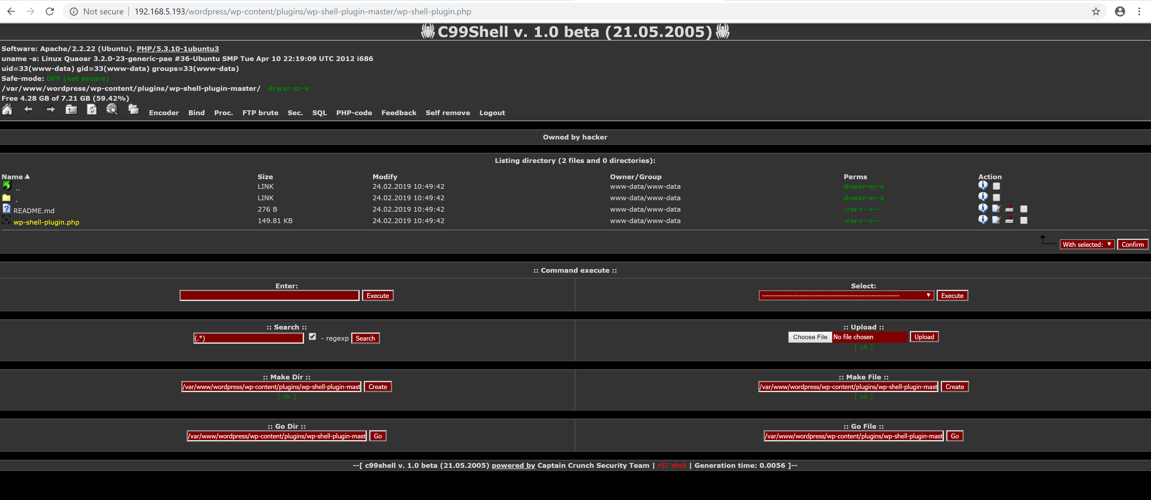 Penetration Test : WordPress reverse shell – Cyber Security Architect ...